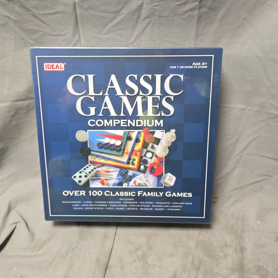 SEALED IDEAL CLASSIC GAMES COMPENDIUM – BOXED FAMILY BOARD GAME