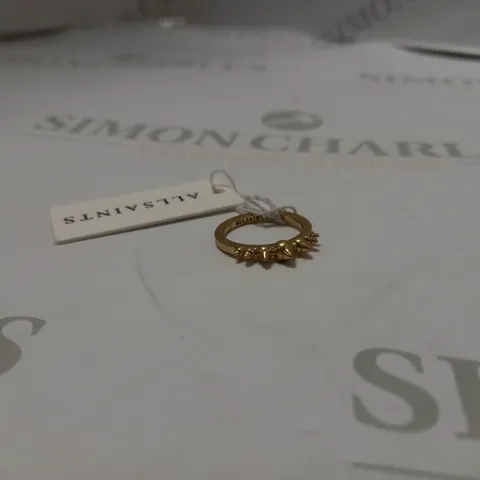 ALL SAINTS METAL STUD RING