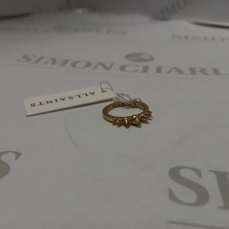 ALL SAINTS METAL STUD RING RRP £35