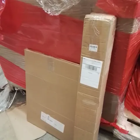 PALLET OF ASSORTED HOUSEHOLD GOODS AND PRODUCTS TO INCLUDE;PICTURE FRAMES,GARDEN FENCE BARRIER 