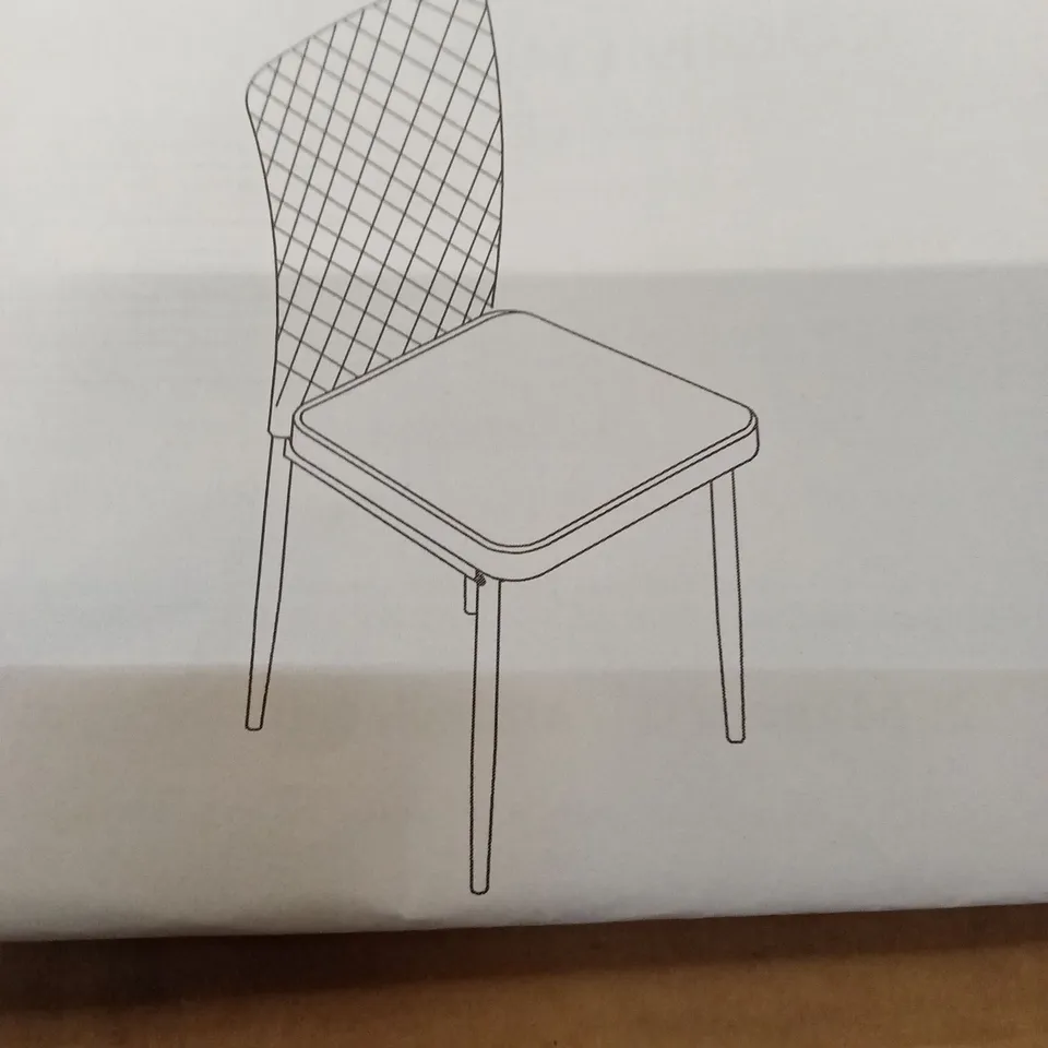 BOXED SET OF 4 DESIGNER DINING CHAIRS - ORANGE VELVET (1 BOX)