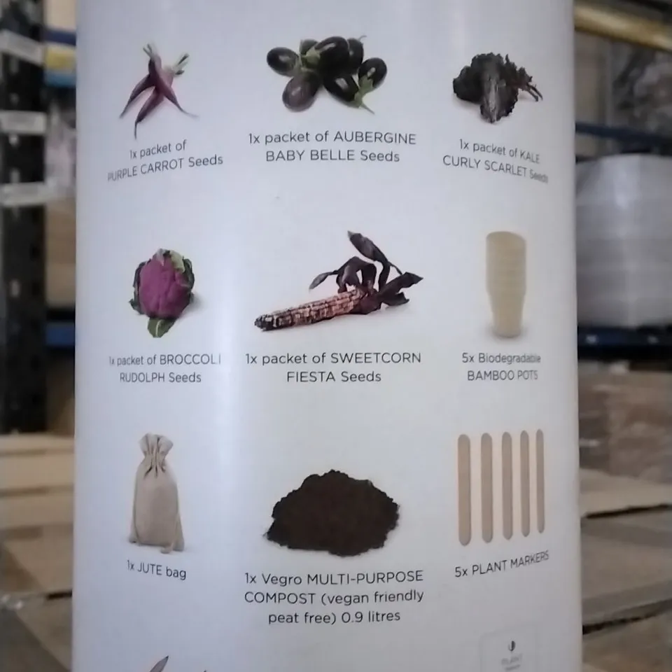 BOX OF APPROXIMATELY 24 BRAND NEW PURPLE DAZE VEG KIT