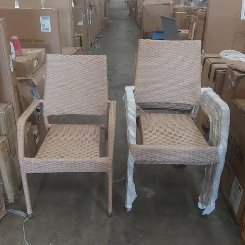 BOXED SET OF 6x ANTIGUA RATTAN GARDEN DINING CHAIRS