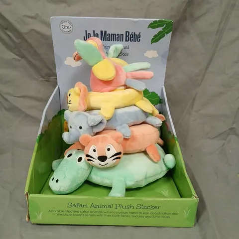 JOJO MAMAN BÉBÉ SAFARI ANIMAL PLUSH STACKER – BOXED
