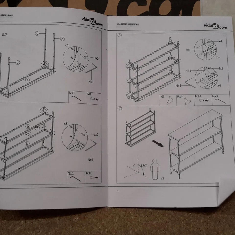 BOXED WOODEN SHELVING UNIT 