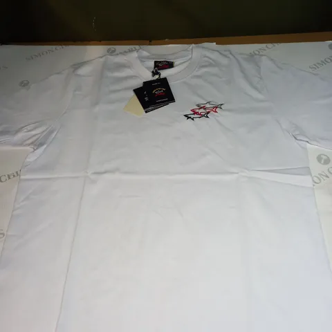 PAUL AND SHARK PRINT LOGO T-SHIRT SIZE XXL