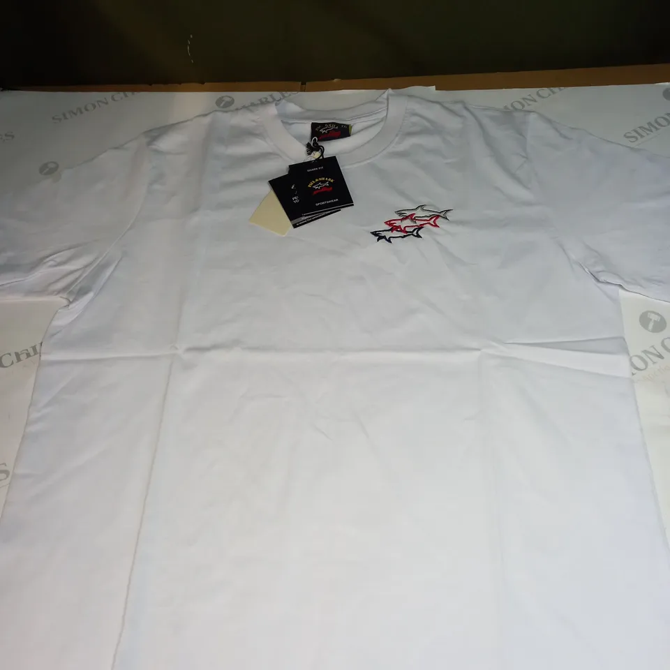 PAUL AND SHARK PRINT LOGO T-SHIRT SIZE XXL