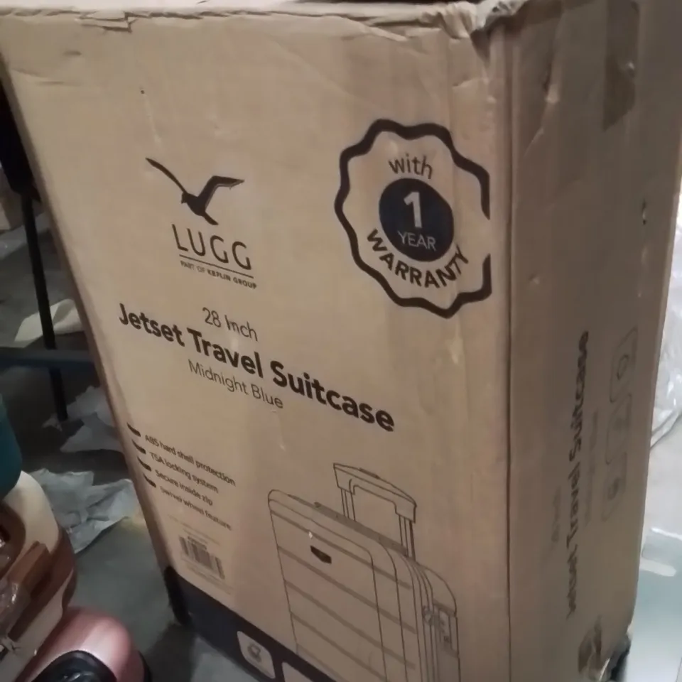 BOXED LUGG 28INCH JETSET TRAVEL SUITCASE MIDNIGHT BLUE