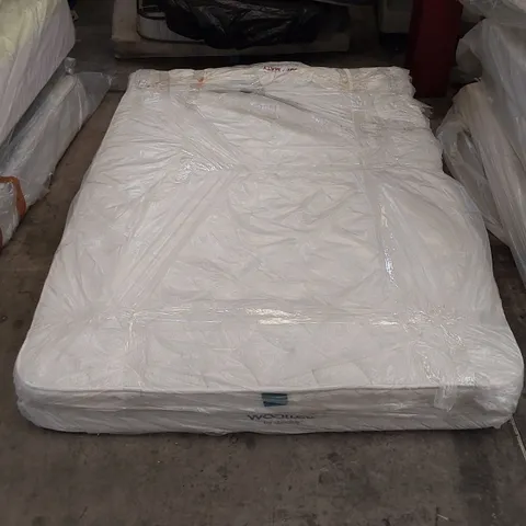 QUALITY BAGGED MEMORY WOOL POCKET SPRUNG HYBRID 20cm 4'6" MATTRESS