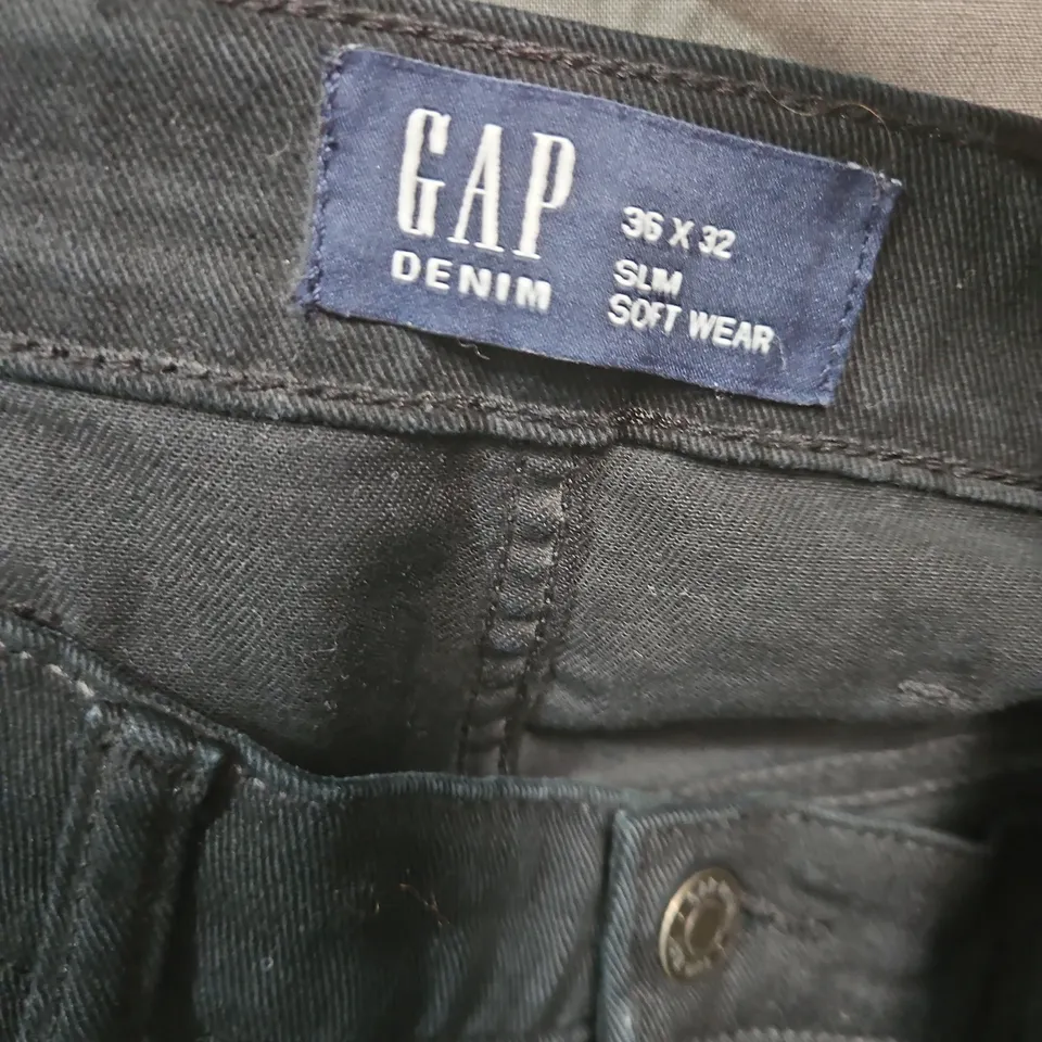 GAP DENIM SLIM JEANS – BLACK, UK 36 X 32