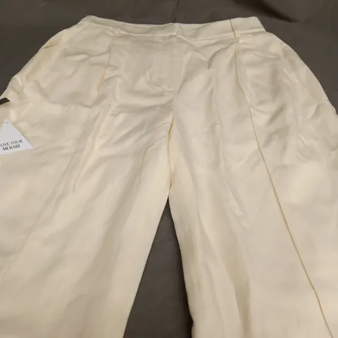 NADINE MERABI SMART CREAM TROUSERS - UK 14
