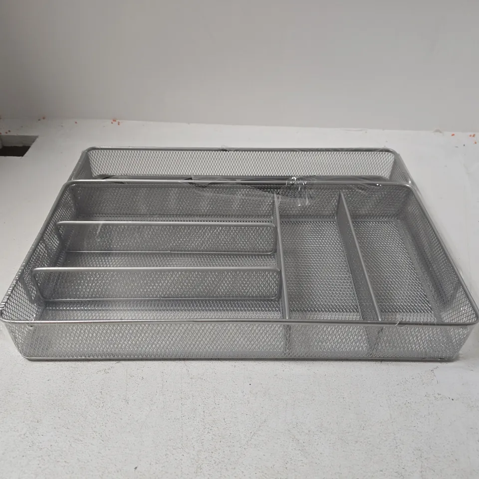 SEALED HONEY-CAN-DO KCH 02163 STEEL MESH 7 COMPARTMENT EXPANDABLE UTILITY DRAWER ORGANIZER, SILVER
