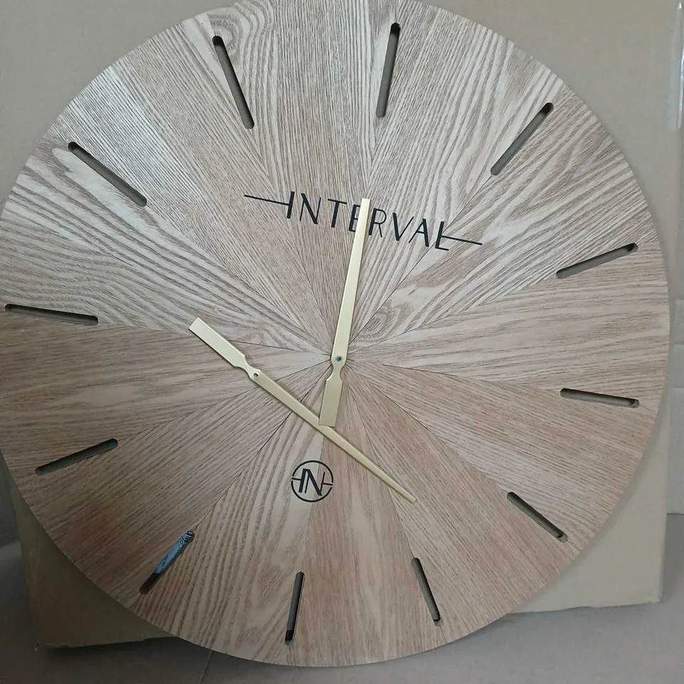 INTERVAL 60CM WOODEN CLOCK