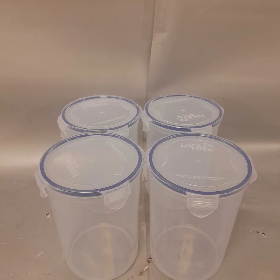 BOXED LOCK & LOCK SET OF 4 ROUND CONTAINERS 1.8L