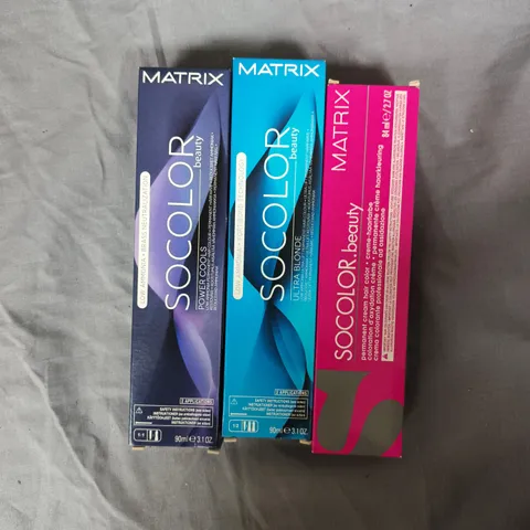 APPROXIMATELY 20 ASSORTED MATRIX SO COLOUR BEAUTY HAIR COLOURS 