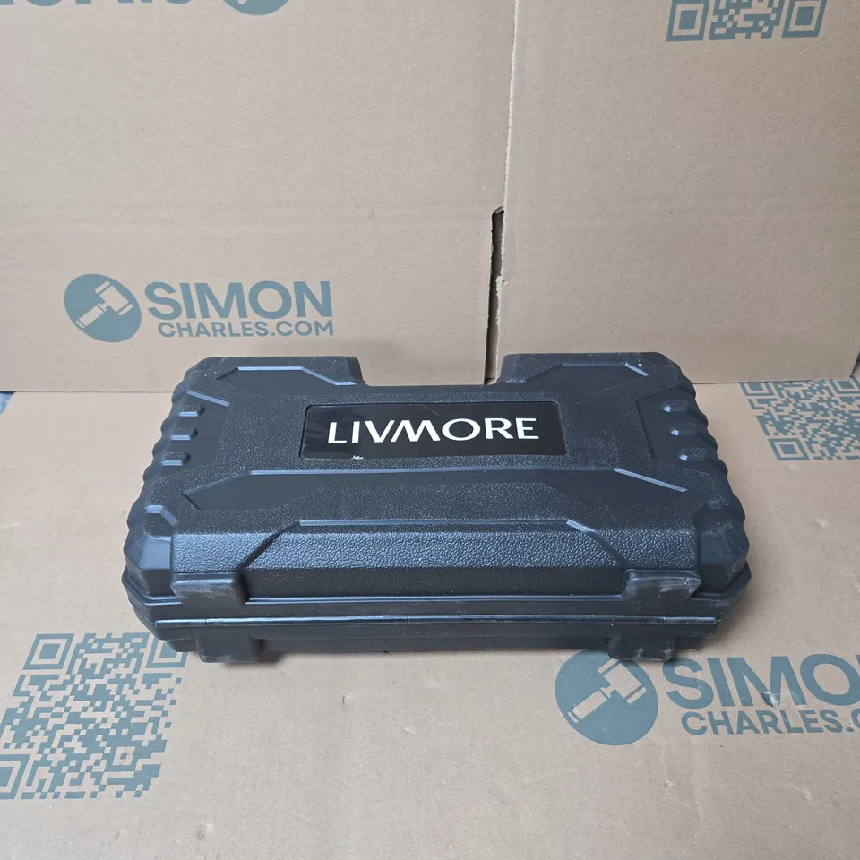 LIVMORE RAPIDCUT MINI CHAIN SAW IN BLACK CASE. BOXED