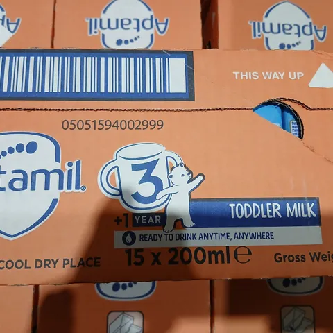 PALLET OF APPROXIMATELY 90 PACKS OF 15 X 200ML APRAMIL TODDLER MILK- PAST SELL BY DATE