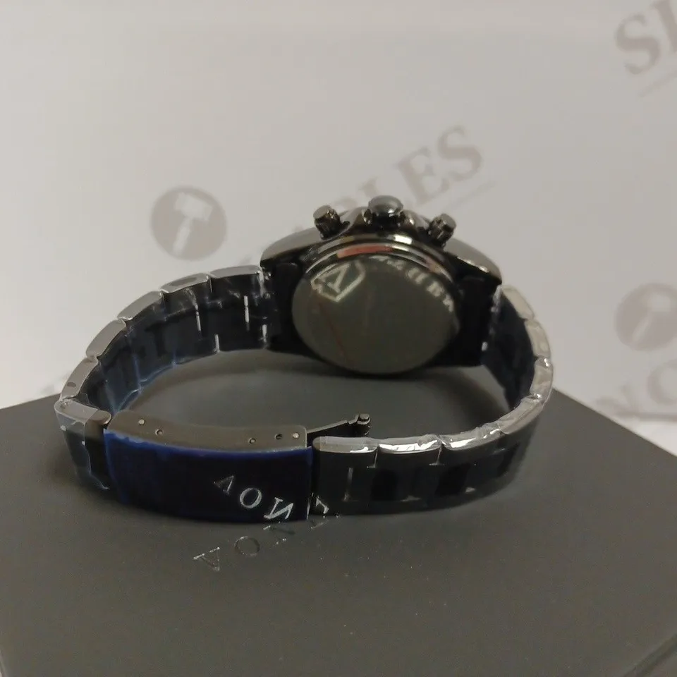 ZIHLMANN & CO STAINLESS STEEL BLACK WATCH