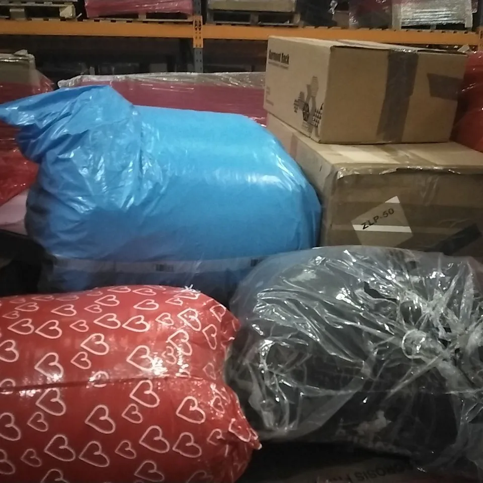 PALLET OF ASSORTED PRODUCTS AND HOUSEHOLD GOODS TO INCLUDE;DOME TENT,GARMENT RACK,CAMPING CHAIR