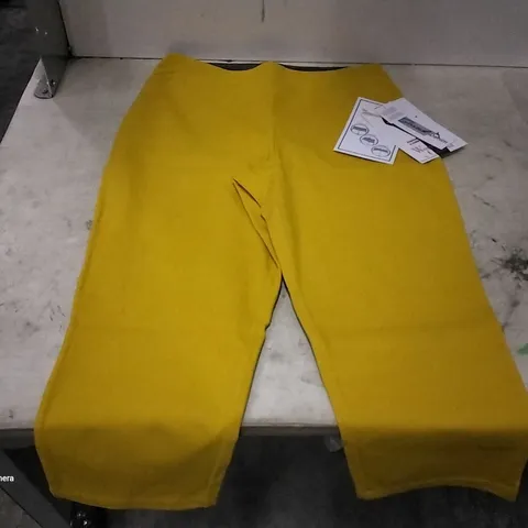 BOX OF APPROX 34 WOMEN WITH CONTROL MUSTARD OVER KNEE LEGGINGS - SIZE L