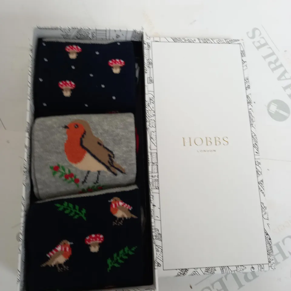 HOBBS LONDON WINTER ROBIN SOCK SET 