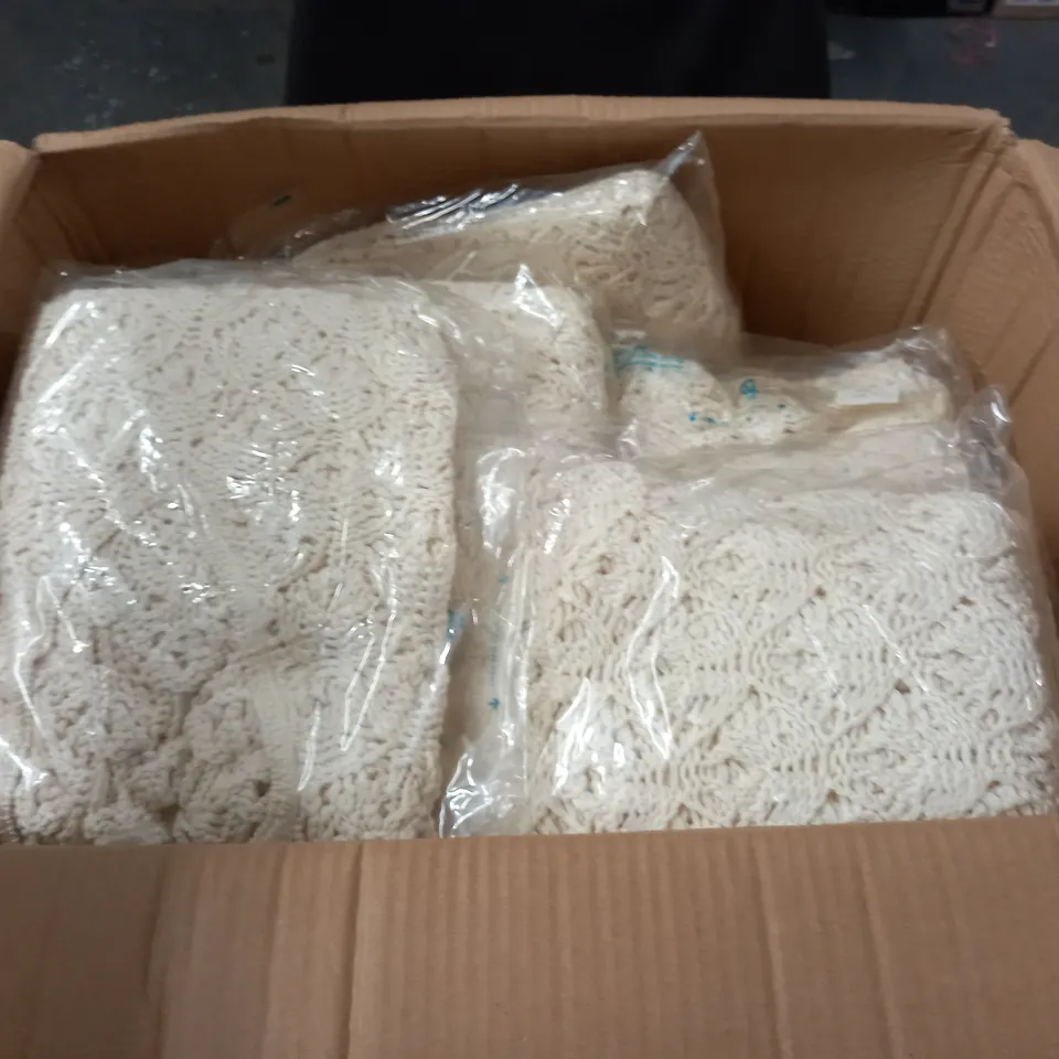 LOT OF 17 AS NEW KNITTED JUMPERS IN ECRU - ALL 1