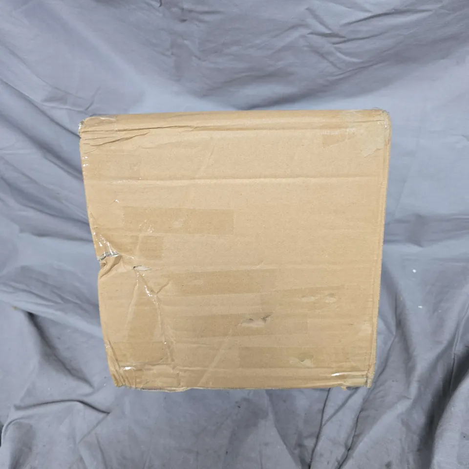 HOME STORIES PRE LIT SNOW VILLAGE IN GLASS HOUSE - GOLD COLOUR