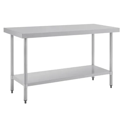 BOXED VOGUE STAINLESS STEEL PREP TABLE 1500MM