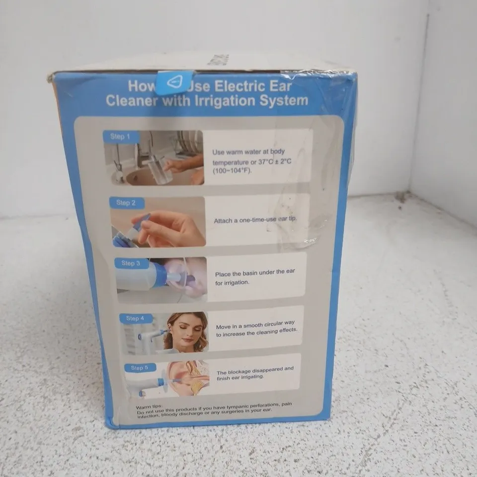 ELECTRIC EAR CLEANER WITH IRRIGATION SYSTEM – BOXED