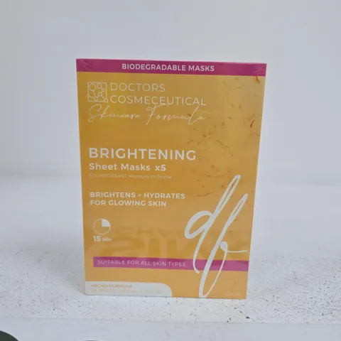 DOCTORS COSMECEUTICAL BRIGHTENING SHEET MASKS X5 – SKINCARE FORMULA