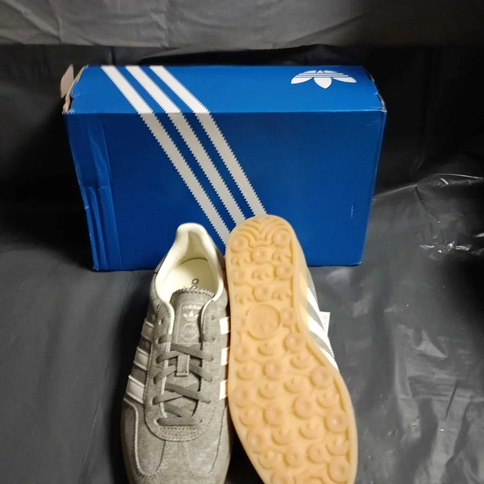 ADIDAS GAZELLE GREY TRAINERS - BOXED - SIZE UK 7.5