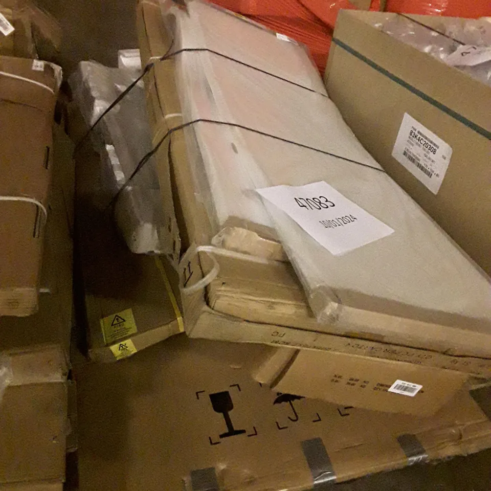 PALLET OF ASSORTED BATHROOM PARTS