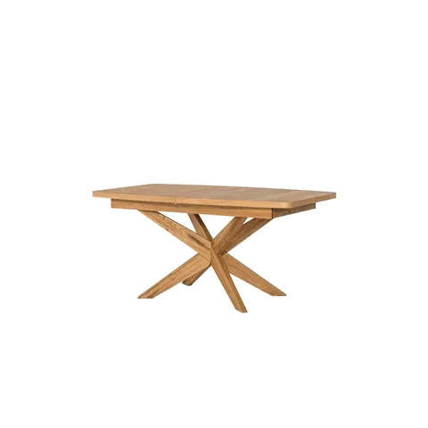 BOXED VELLE SOLID + MANUFACTURED OAK WOOD EXTENDABLE DINING TABLE, 160-210cm (2 BOXES)