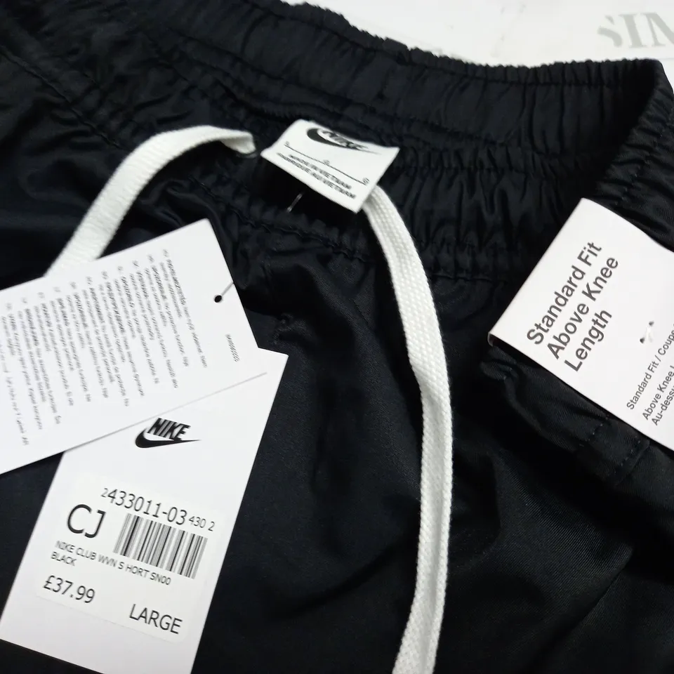 NIKE CLUB MENS BLACK SHORTS - LRG
