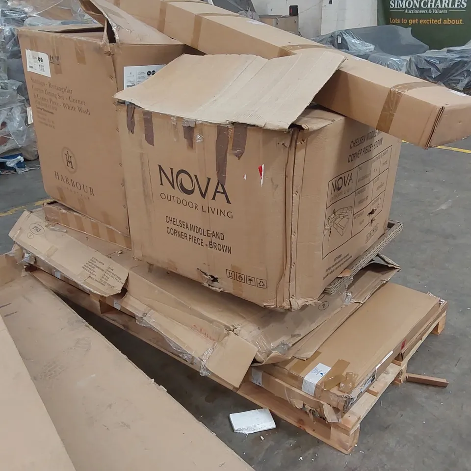PALLET OF ASSORTED FURNITURE PARTS 