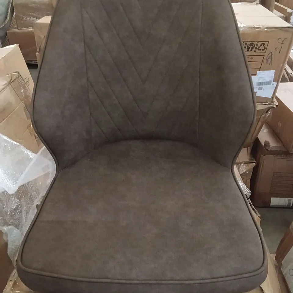 BOXED SET OF 2 FAUX LEATHER DINING CHAIRS
