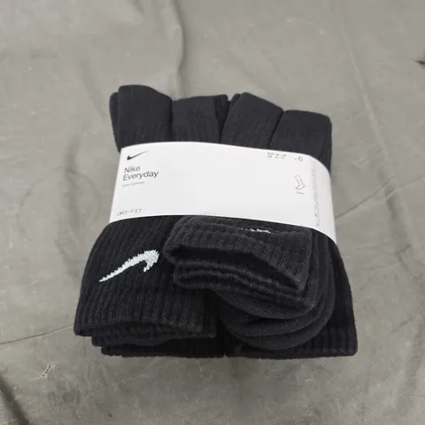 NIKE EVERYDAY SOCKS SET IN BLACK - 8-11
