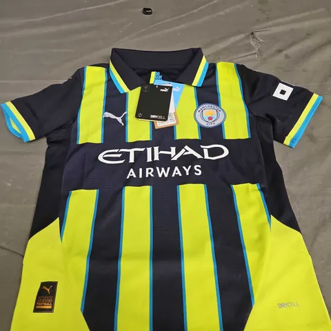 KIDS MANCHESTER CITY FC AWAY JERSEY - SIZE 9/10 YEARS