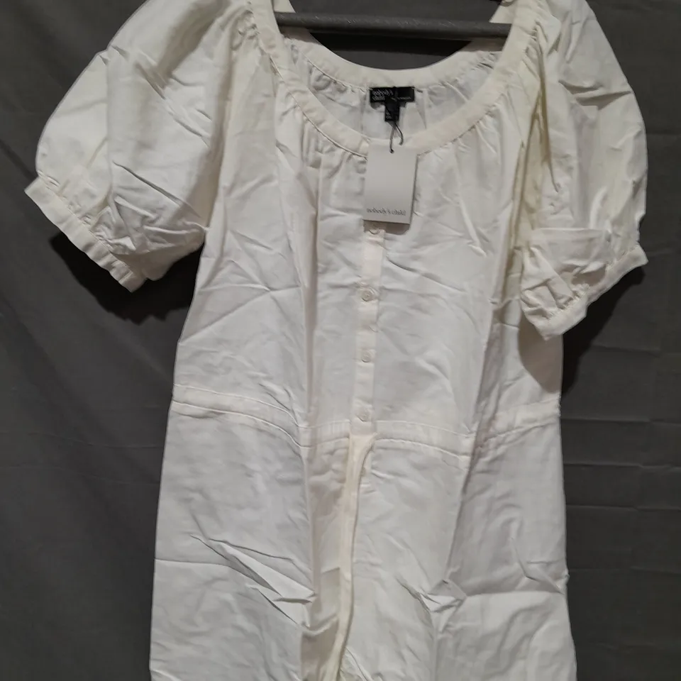 NOBODYS CHILD JADE PLAYSUIT IN WHITE - UK 14