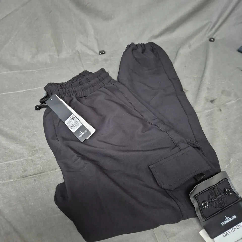 STONE ISLAND BLACK TRACK PANTS – XXL