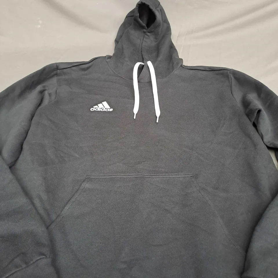 ADIDAS BLACK HOODIE - MEDIUM