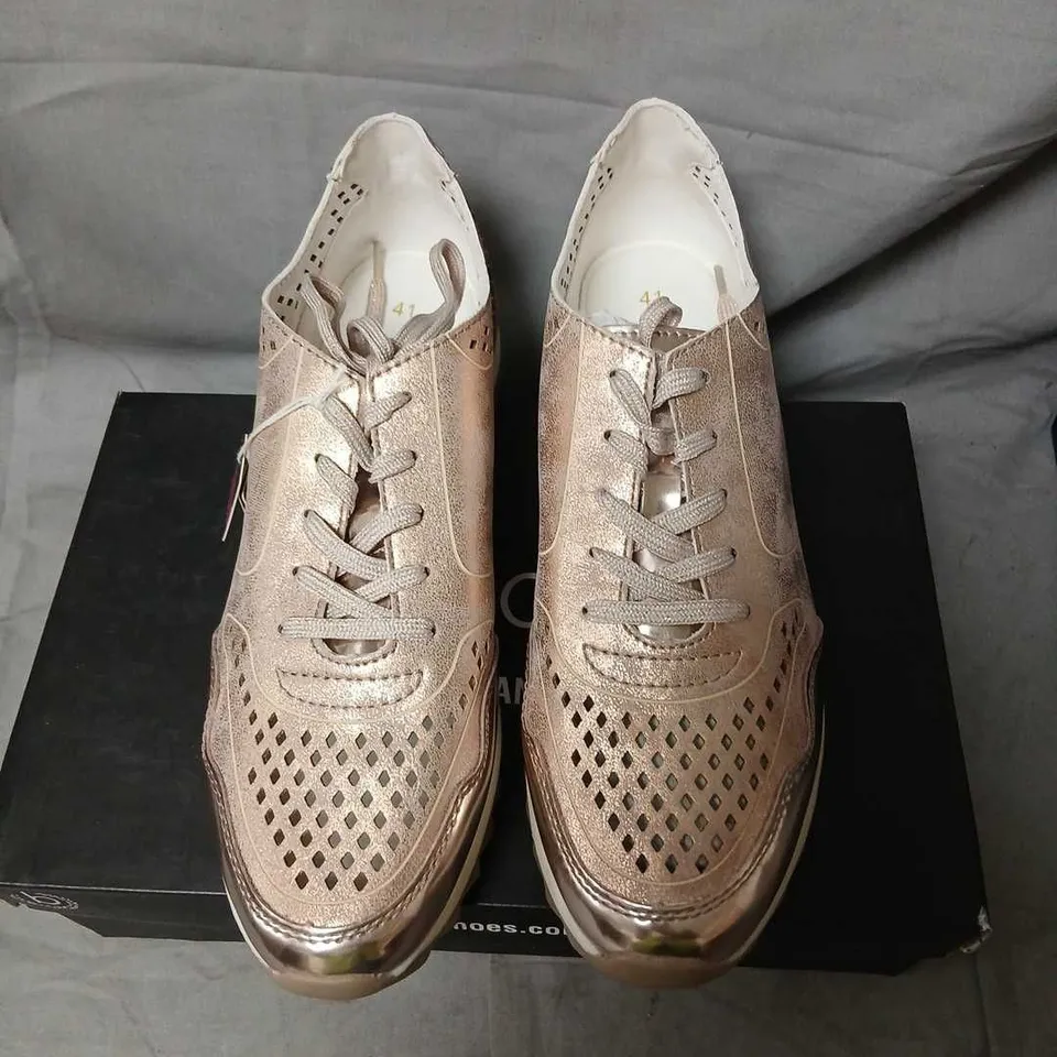 BUGATTI ROSE GOLD DESIGNER SNEAKERS – EU 41 (UK 8)