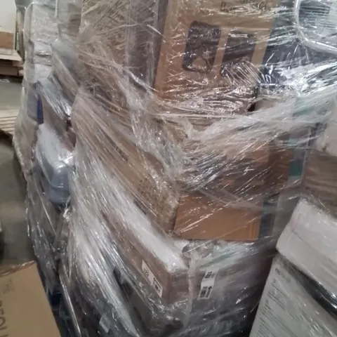 PALLET OF ASSORTED HOUSEHOLD GOODS AND PRODUCTS TO INCLUDE;FOOD TRAY,CAMPING CHAIR,FAN,GYM MATS