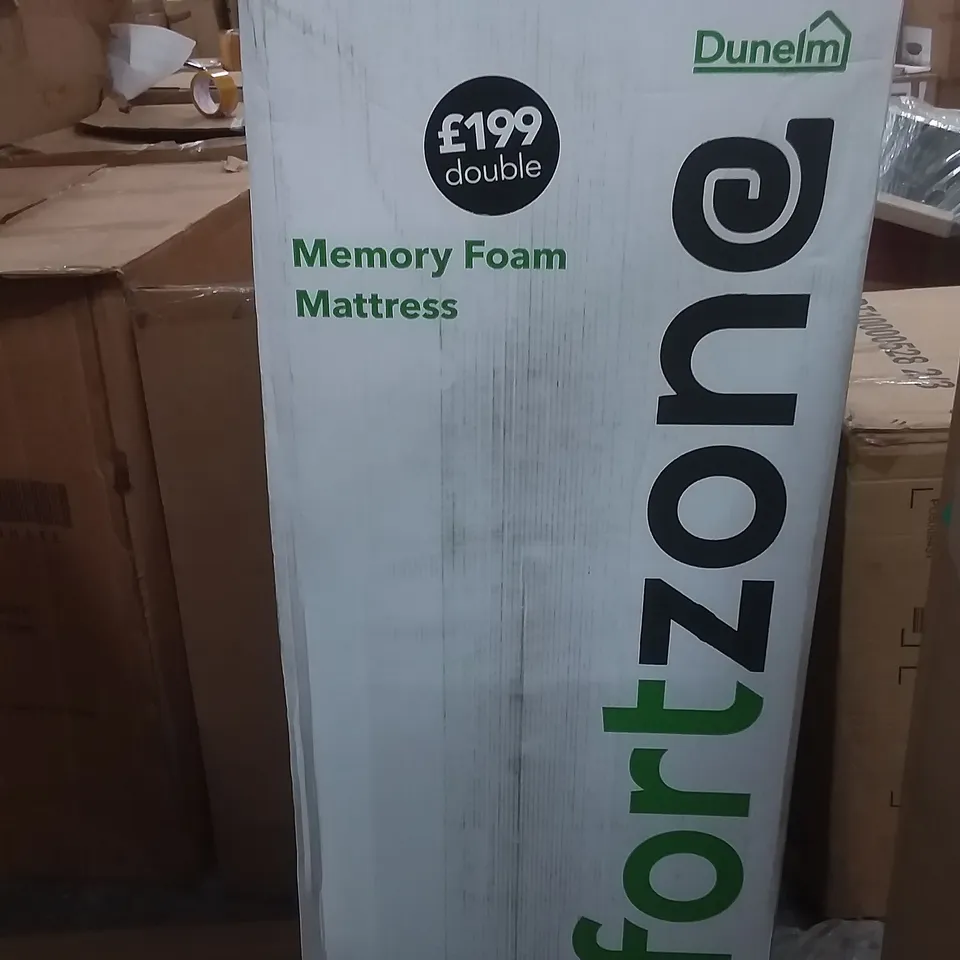 BOXED COMFORT ZONE 18CM MEMORY FOAM DOUBLE MATTRESS