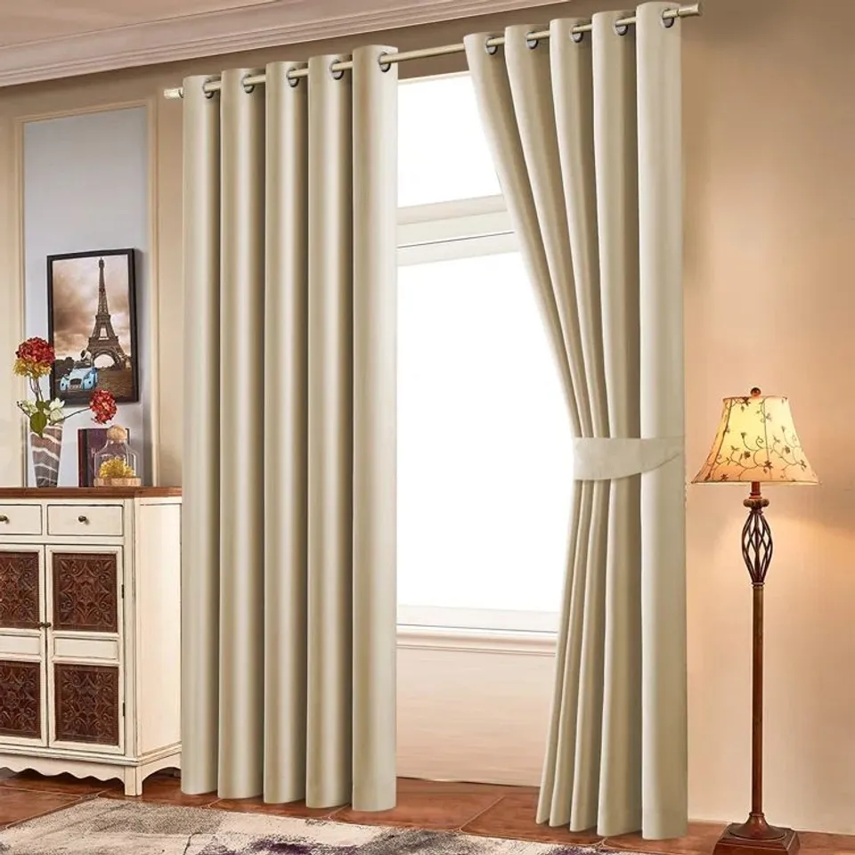 100% SYNTHETIC BLACKOUT EYELET ROOM CURTAINS