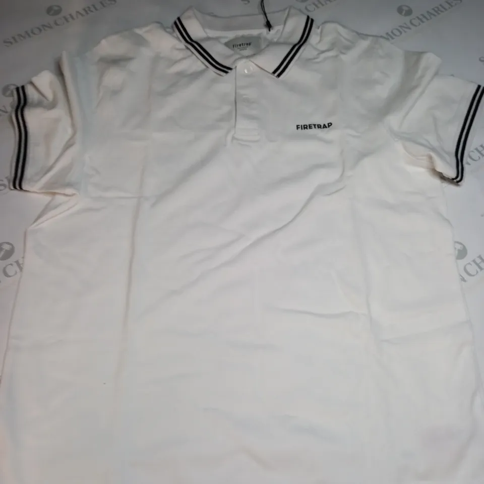 FIRETRAP MENS LAZER POLO SHIRT - LARGE