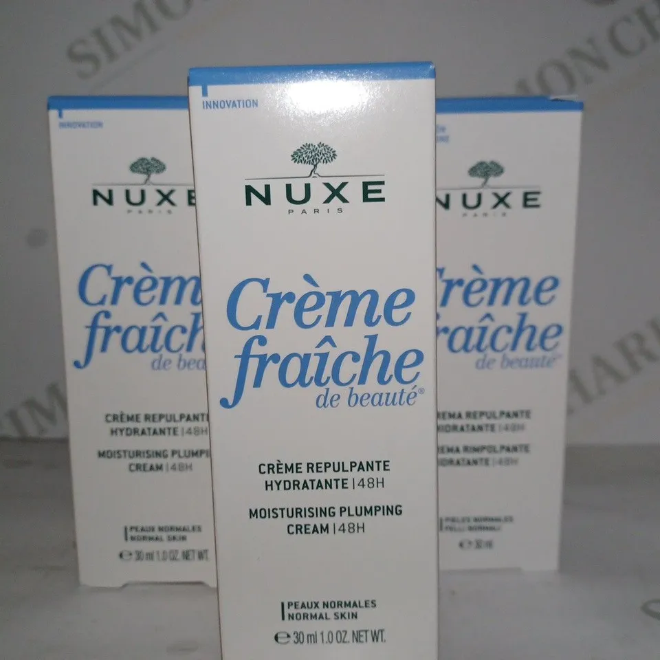 LOT OF 4 X 30ML CRÈME FRAÎCHE DE BEAUTÉ 48HR MOISTURISING CREAM