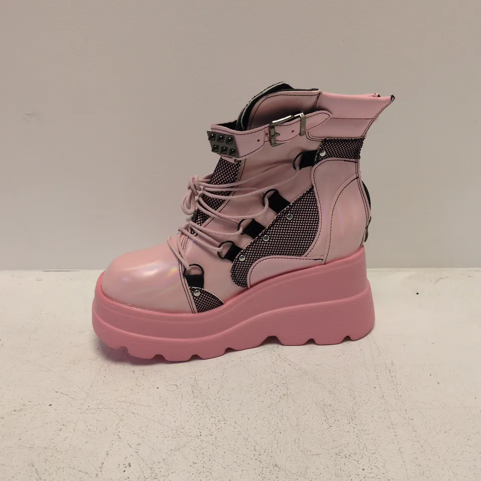 GOTHNIERO UK 9 PINK PLATFORM BOOTS – WOMEN'S FASHION FOOTWEAR (EU 43)