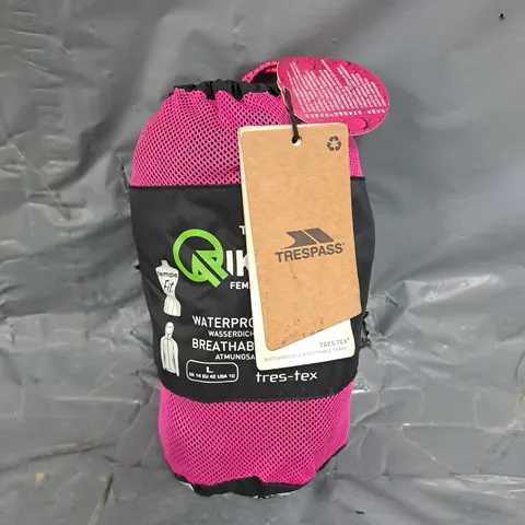 TRESPASS QIKPAC FEMALE PACKAWAY JACKET - L