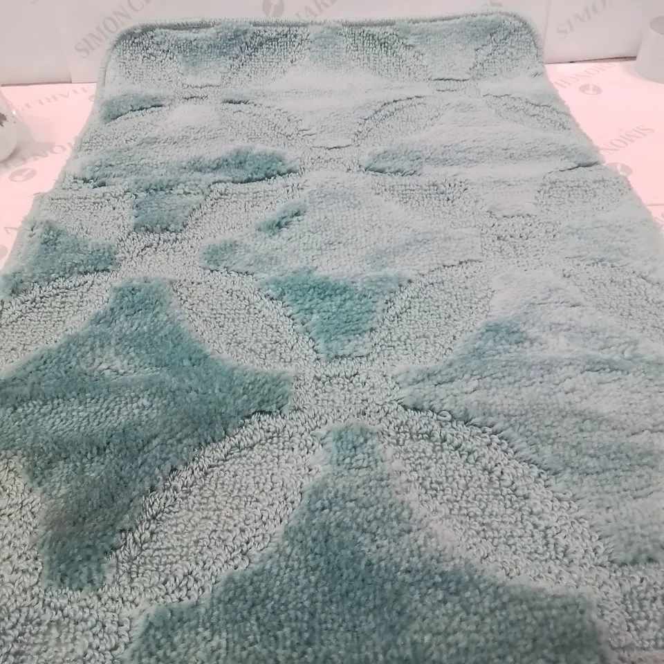 BRAND NEW PACO HOME 880 TALLIN 50X80CM TURQUOISE BATH MAT
